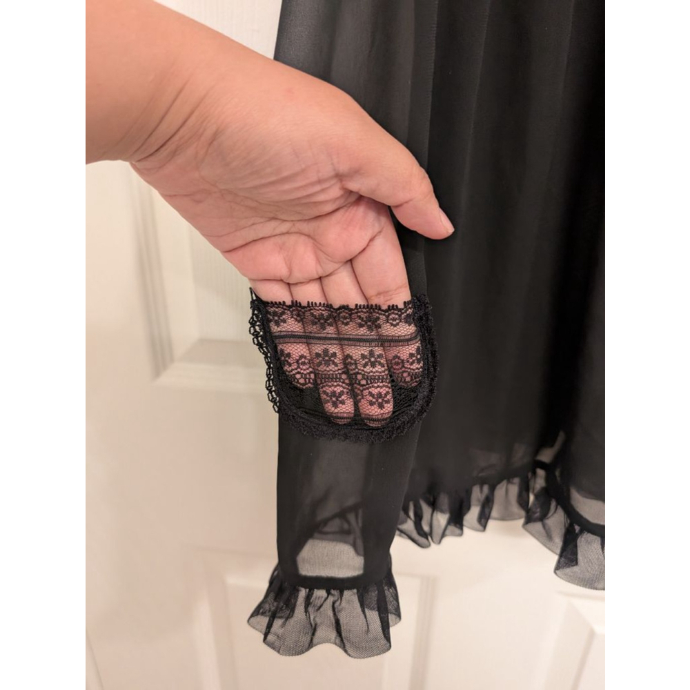 Betsey Johnson Gothic Lolita Babydoll Dress Lingerie M Sabrina Valentine's Day - Picture 5 of 10